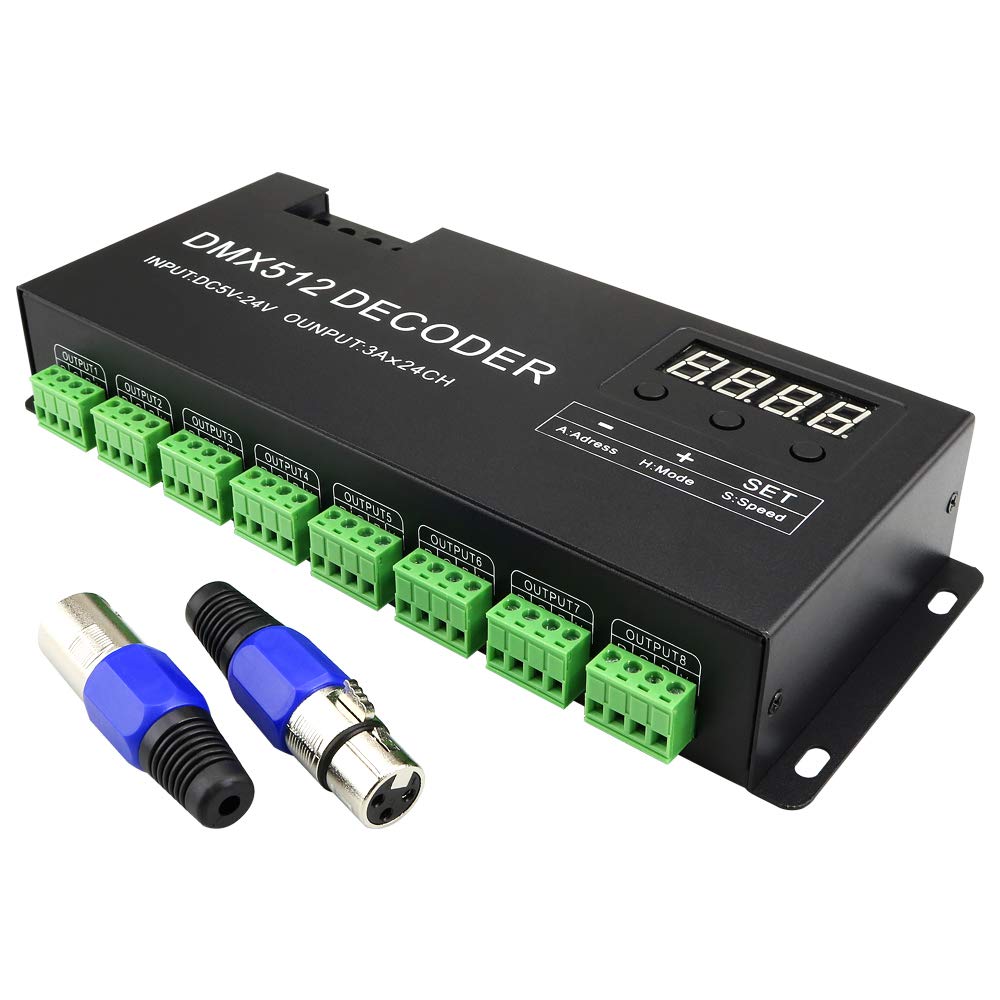 DMX 512 LED Decoder Controller for RGB Tape Strip Light Dimmer